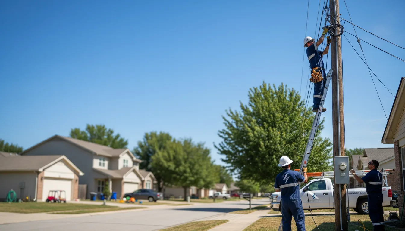 Residential electrician providing installation services in Tyrone, OK
